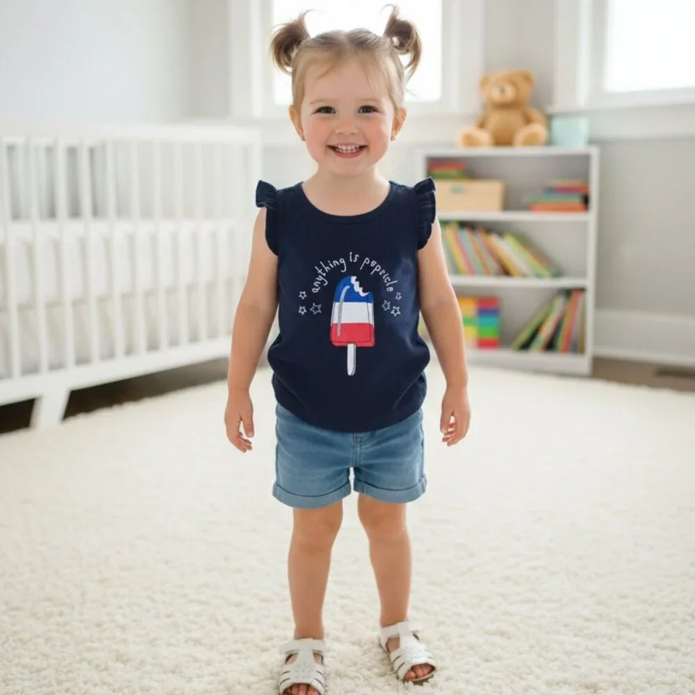 🌟🆕 New GAP Toddler Girl 'Anything is Popsicle' tank 2T